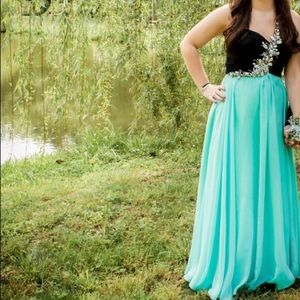 Prom Dress Blue and Black